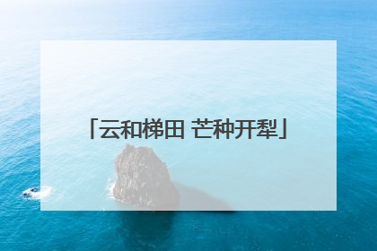 云和梯田 芒种开犁