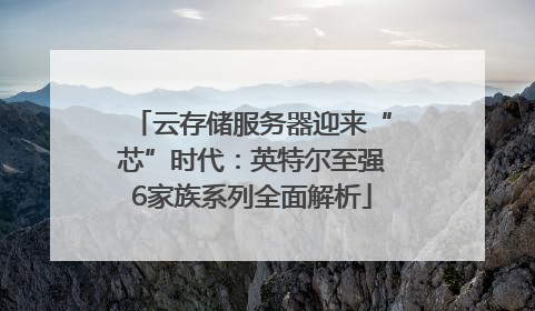 云存储服务器迎来“芯”时代：英特尔至强6家族系列全面解析