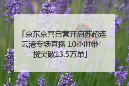 京东京喜自营开启苏超连云港专场直播 10小时带货突破13.5万单