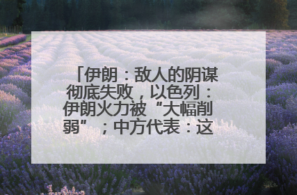 伊朗：敌人的阴谋彻底失败，以色列：伊朗火力被“大幅削弱”；中方代表：这次不能再有欺骗