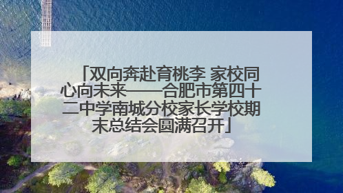 双向奔赴育桃李 家校同心向未来——合肥市第四十二中学南城分校家长学校期末总结会圆满召开