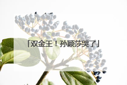 双金王！孙颖莎哭了