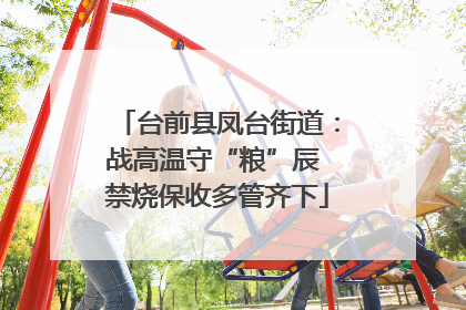 台前县凤台街道：战高温守“粮”辰 禁烧保收多管齐下