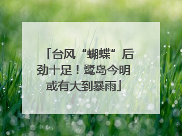 台风“蝴蝶”后劲十足！鹭岛今明或有大到暴雨