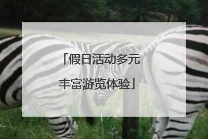 假日活动多元 丰富游览体验