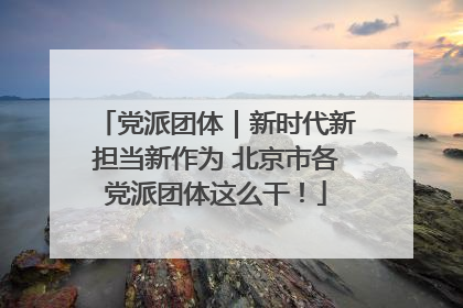 党派团体｜新时代新担当新作为 北京市各党派团体这么干！