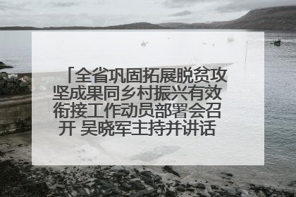 全省巩固拓展脱贫攻坚成果同乡村振兴有效衔接工作动员部署会召开 吴晓军主持并讲话 罗东川作安排部署