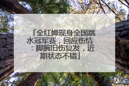 全红婵现身全国跳水冠军赛，回应伤情：脚腕旧伤复发，近期状态不错