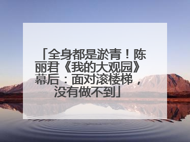 全身都是淤青！陈丽君《我的大观园》幕后：面对滚楼梯，没有做不到