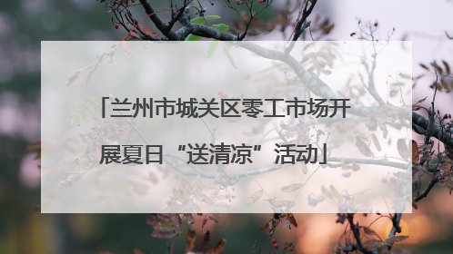 兰州市城关区零工市场开展夏日“送清凉”活动