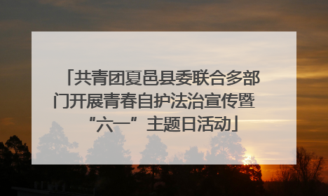 共青团夏邑县委联合多部门开展青春自护法治宣传暨“六一”主题日活动