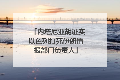 内塔尼亚胡证实以色列打死伊朗情报部门负责人