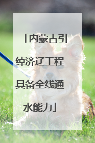 内蒙古引绰济辽工程具备全线通水能力