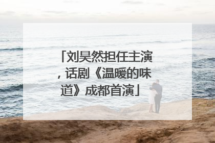 刘昊然担任主演，话剧《温暖的味道》成都首演