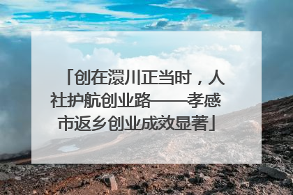 创在澴川正当时，人社护航创业路——孝感市返乡创业成效显著