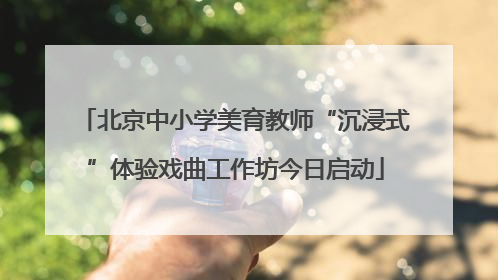 北京中小学美育教师“沉浸式”体验戏曲工作坊今日启动