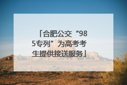 合肥公交“985专列”为高考考生提供接送服务