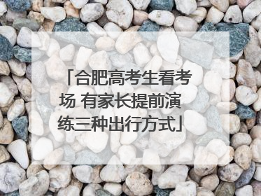 合肥高考生看考场 有家长提前演练三种出行方式