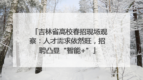 吉林省高校春招现场观察：人才需求依然旺，招聘凸显“智能+”