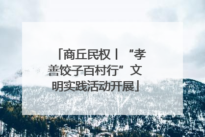 商丘民权丨“孝善饺子百村行”文明实践活动开展