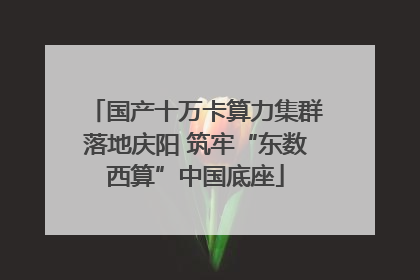 国产十万卡算力集群落地庆阳 筑牢“东数西算”中国底座