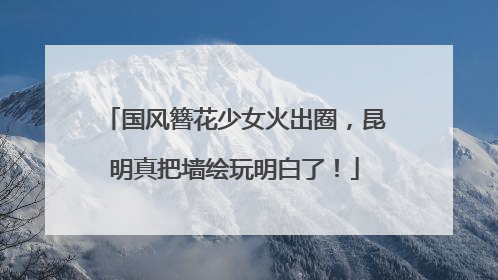 国风簪花少女火出圈，昆明真把墙绘玩明白了！