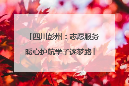 四川彭州：志愿服务暖心护航学子逐梦路