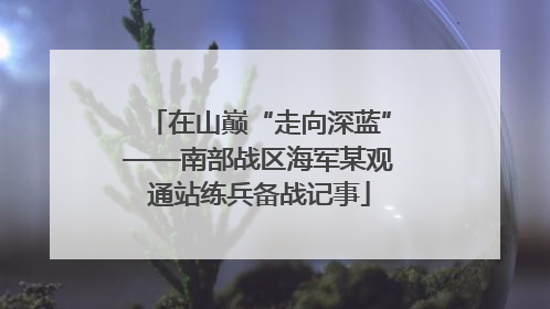 在山巅“走向深蓝”——南部战区海军某观通站练兵备战记事