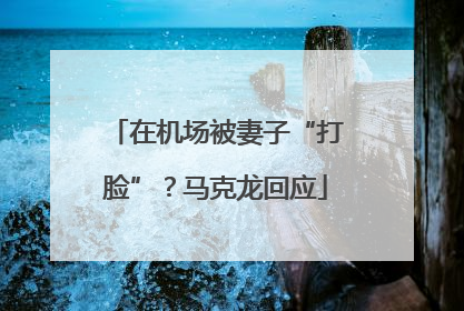 在机场被妻子“打脸”？马克龙回应