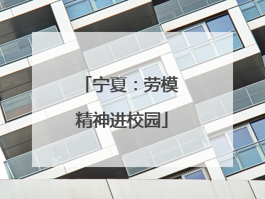 宁夏：劳模精神进校园