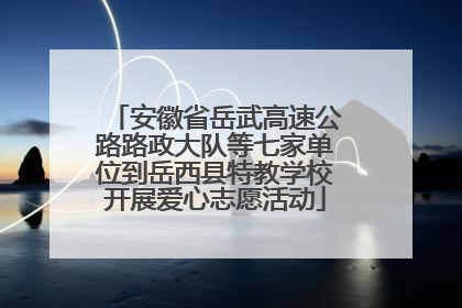 安徽省岳武高速公路路政大队等七家单位到岳西县特教学校开展爱心志愿活动