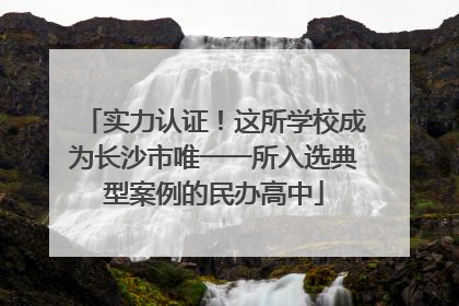 实力认证！这所学校成为长沙市唯一一所入选典型案例的民办高中