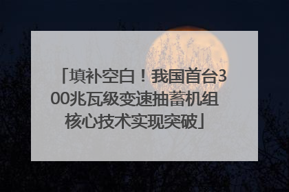 填补空白！我国首台300兆瓦级变速抽蓄机组核心技术实现突破