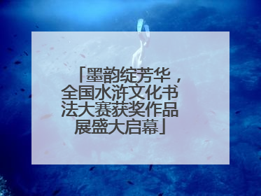 墨韵绽芳华，全国水浒文化书法大赛获奖作品展盛大启幕