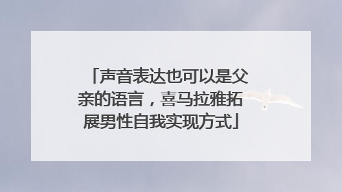 声音表达也可以是父亲的语言，喜马拉雅拓展男性自我实现方式