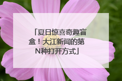 夏日惊喜奇趣盲盒！大江新闻的第N种打开方式