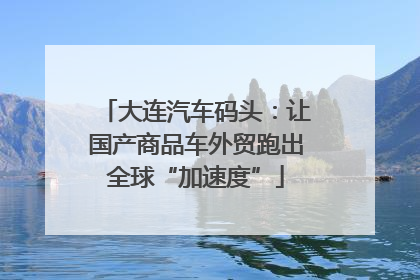 大连汽车码头：让国产商品车外贸跑出全球“加速度”