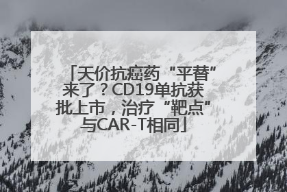 天价抗癌药“平替”来了？CD19单抗获批上市，治疗“靶点”与CAR-T相同
