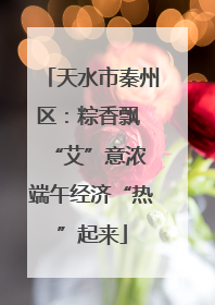 天水市秦州区：粽香飘 “艾”意浓 端午经济“热”起来