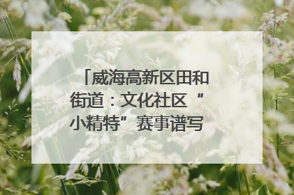 威海高新区田和街道：文化社区“小精特”赛事谱写文化赋能新乐章