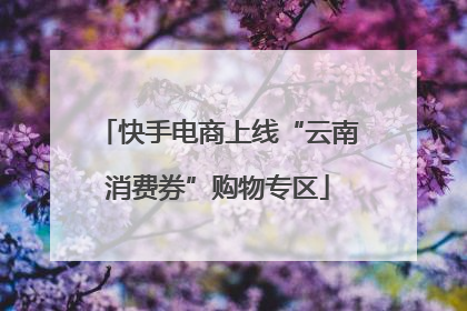 快手电商上线“云南消费券”购物专区