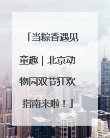 当粽香遇见童趣｜北京动物园双节狂欢指南来啦！