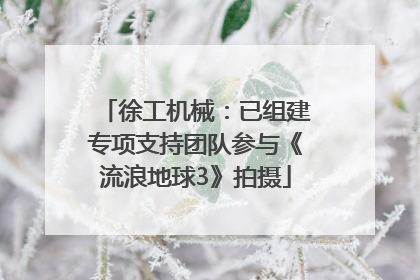 徐工机械：已组建专项支持团队参与《流浪地球3》拍摄