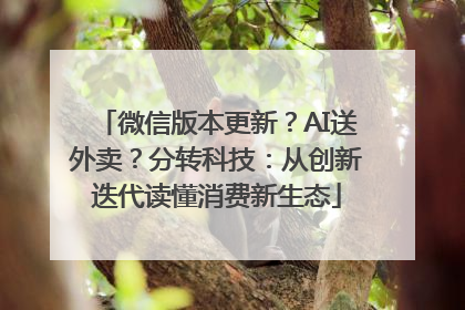 微信版本更新？AI送外卖？分转科技：从创新迭代读懂消费新生态