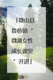 微山县鲁桥镇“微湖女性成长课堂”开讲