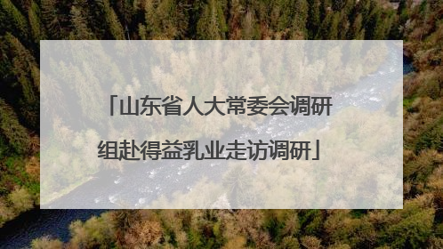 山东省人大常委会调研组赴得益乳业走访调研