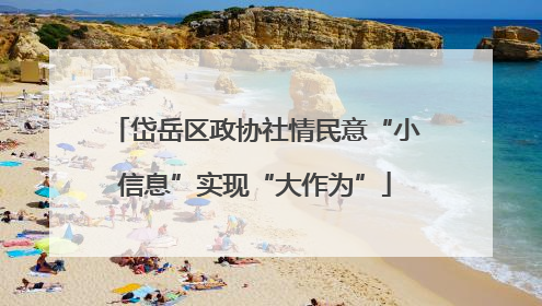 岱岳区政协社情民意“小信息”实现“大作为”