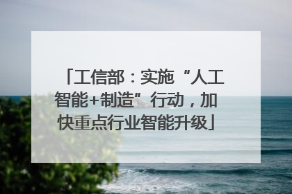 工信部：实施“人工智能+制造”行动，加快重点行业智能升级
