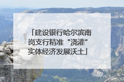 建设银行哈尔滨南岗支行精准“浇灌”实体经济发展沃土