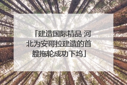 建造国际精品 河北为安哥拉建造的首艘拖轮成功下坞